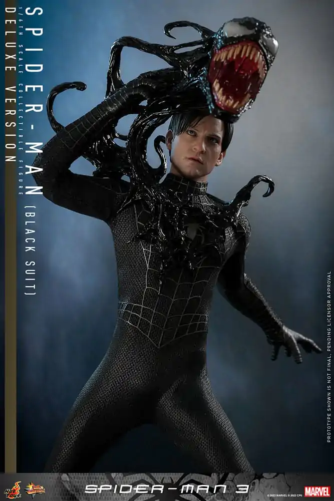 Spider-Man 3 Movie Masterpiece Figurină de Acțiune 1/6 Spider-Man (Black Suit) (Deluxe Version) 30 cm poza produsului