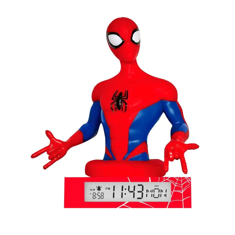 Marvel Spiderman 3D lampă cu ceas deșteptător poza produsului