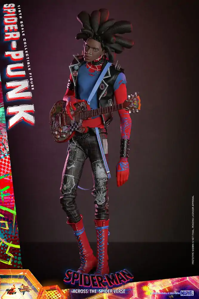 Figurină de acțiune de colecție film Spider-Man: Across the Spider-Verse Movie Masterpiece 1/6 Spider-Punk 32 cm poza produsului