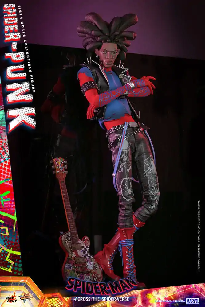 Figurină de acțiune de colecție film Spider-Man: Across the Spider-Verse Movie Masterpiece 1/6 Spider-Punk 32 cm poza produsului