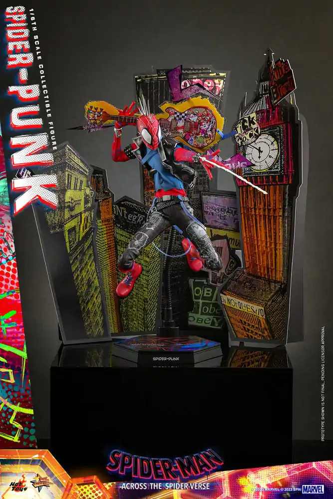 Figurină de acțiune de colecție film Spider-Man: Across the Spider-Verse Movie Masterpiece 1/6 Spider-Punk 32 cm poza produsului