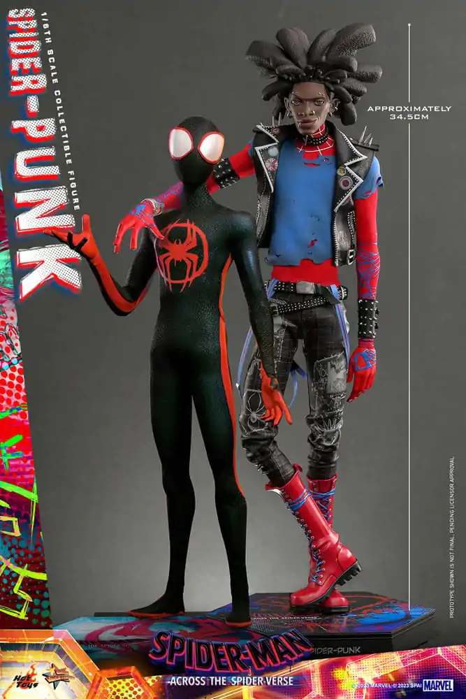 Figurină de acțiune de colecție film Spider-Man: Across the Spider-Verse Movie Masterpiece 1/6 Spider-Punk 32 cm poza produsului