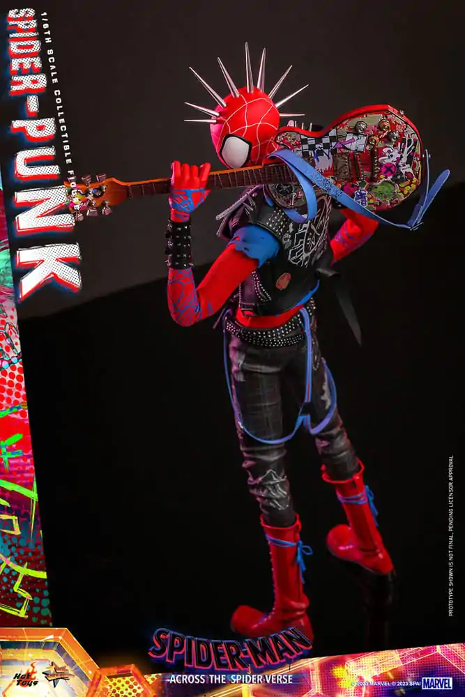 Figurină de acțiune de colecție film Spider-Man: Across the Spider-Verse Movie Masterpiece 1/6 Spider-Punk 32 cm poza produsului