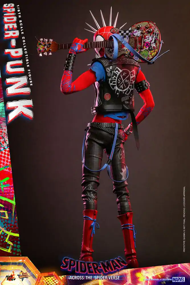 Figurină de acțiune de colecție film Spider-Man: Across the Spider-Verse Movie Masterpiece 1/6 Spider-Punk 32 cm poza produsului