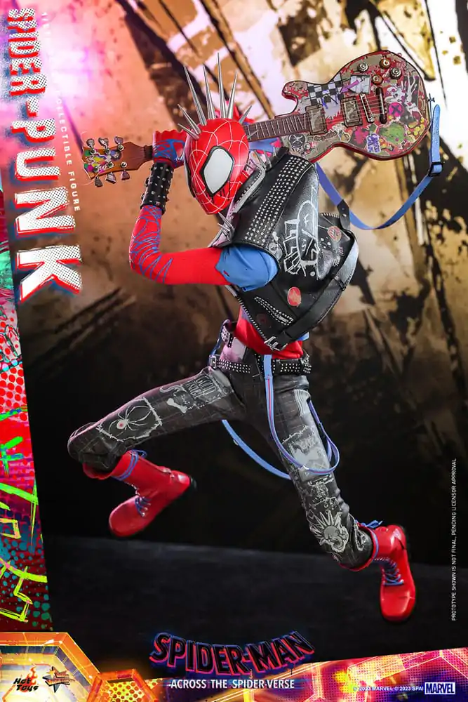 Figurină de acțiune de colecție film Spider-Man: Across the Spider-Verse Movie Masterpiece 1/6 Spider-Punk 32 cm poza produsului