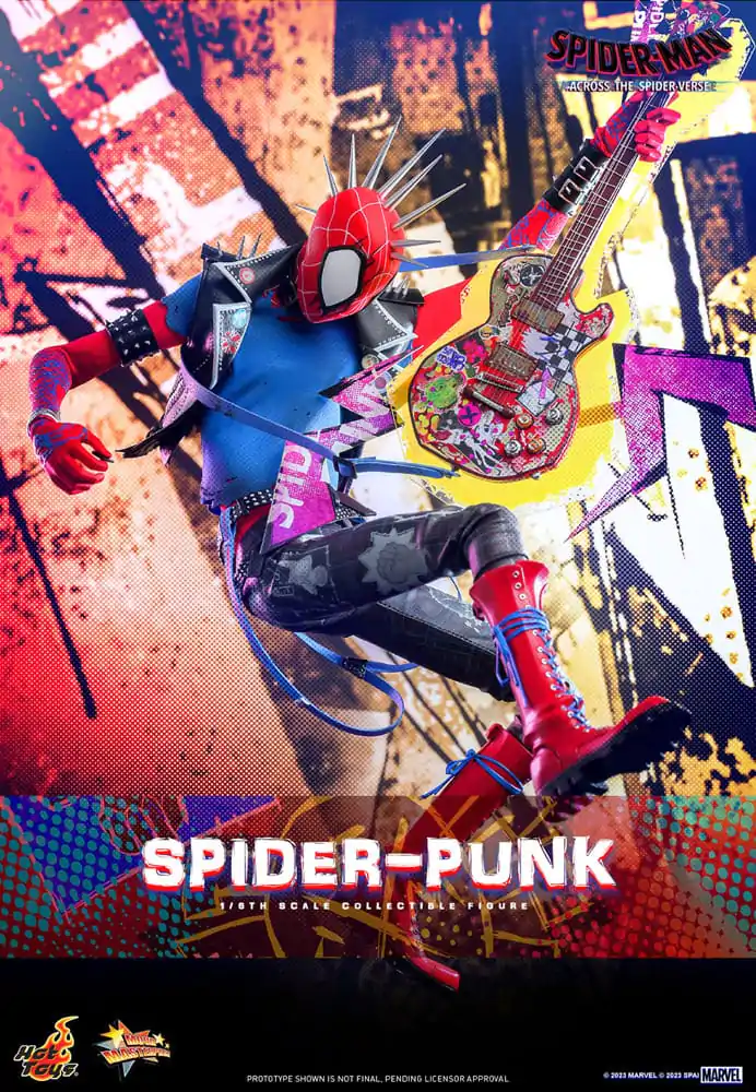 Figurină de acțiune de colecție film Spider-Man: Across the Spider-Verse Movie Masterpiece 1/6 Spider-Punk 32 cm poza produsului