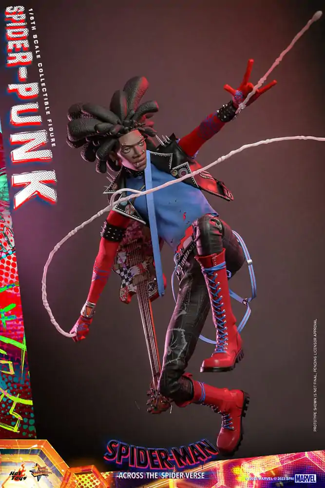 Figurină de acțiune de colecție film Spider-Man: Across the Spider-Verse Movie Masterpiece 1/6 Spider-Punk 32 cm poza produsului