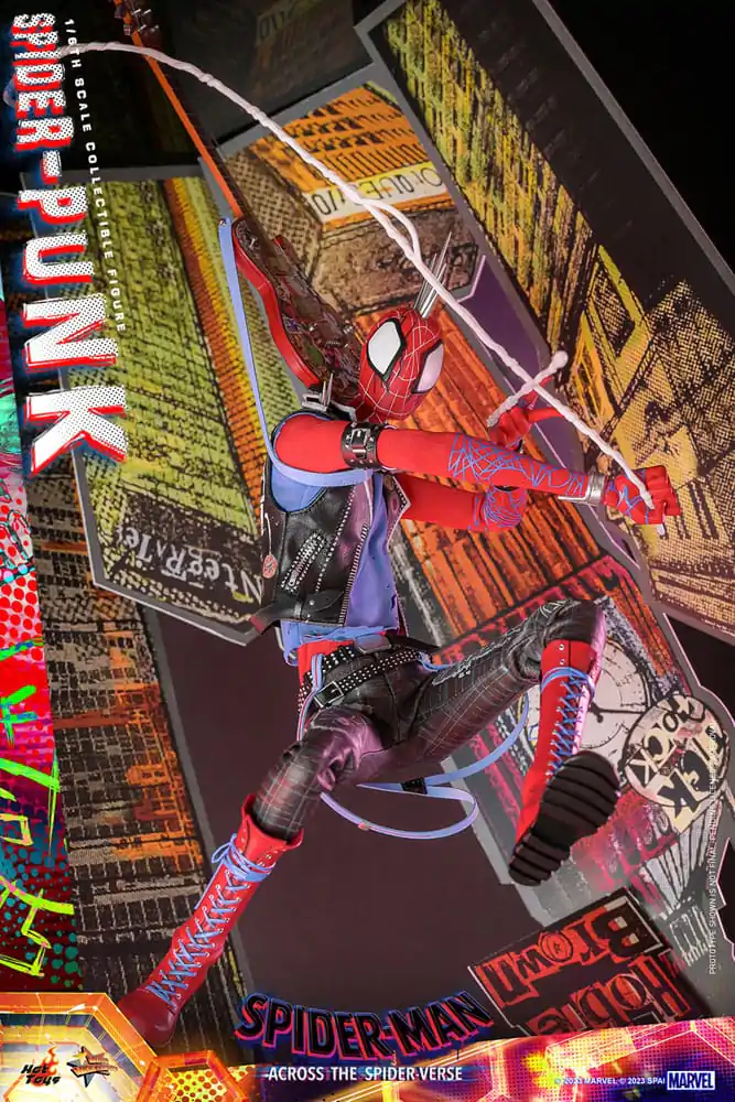 Figurină de acțiune de colecție film Spider-Man: Across the Spider-Verse Movie Masterpiece 1/6 Spider-Punk 32 cm poza produsului