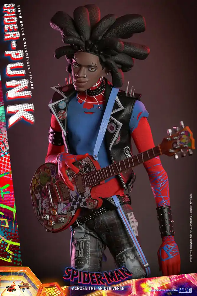 Figurină de acțiune de colecție film Spider-Man: Across the Spider-Verse Movie Masterpiece 1/6 Spider-Punk 32 cm poza produsului