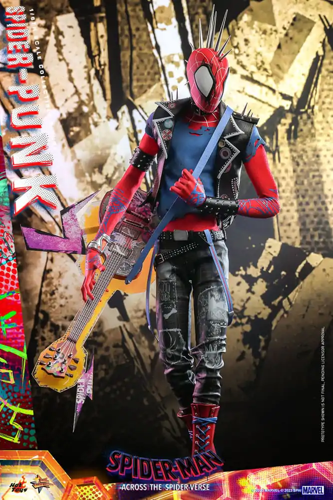 Figurină de acțiune de colecție film Spider-Man: Across the Spider-Verse Movie Masterpiece 1/6 Spider-Punk 32 cm poza produsului