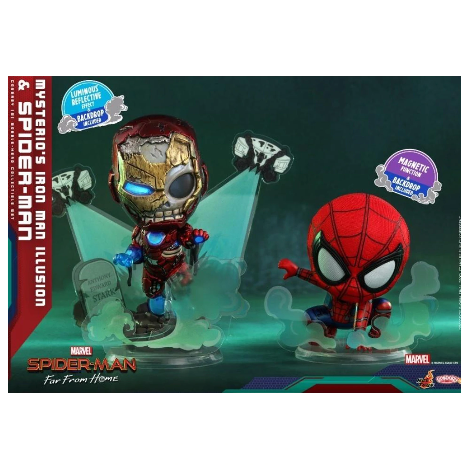 Figura Spider-Man Cosbaby Wave 3 Mysterio's Iron Man Illusion & Spider poza produsului