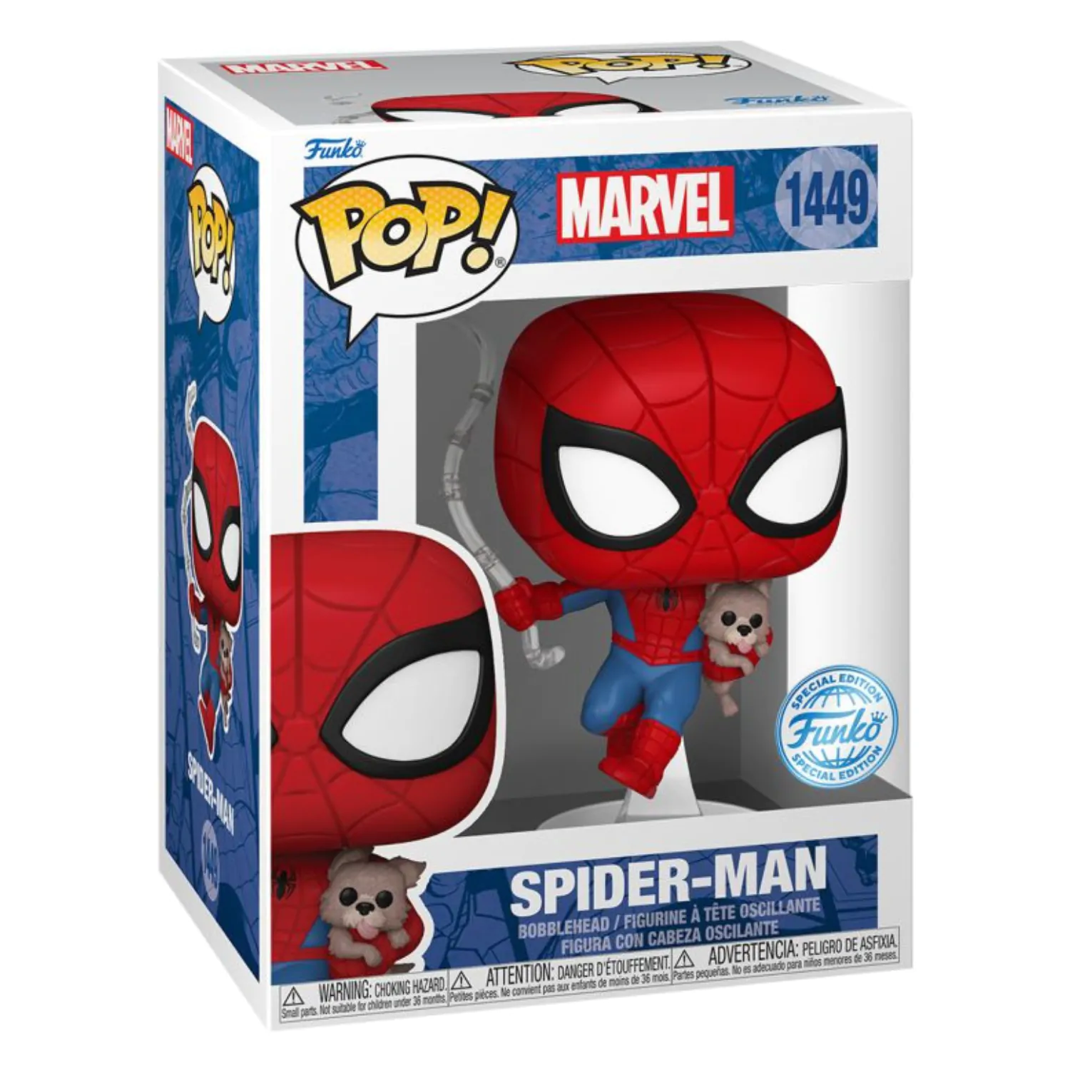 Spider-Man Funko POP&Buddy! Movies Figurine de vinil Spidey cu Sandwich(Dog) 9 cm poza produsului