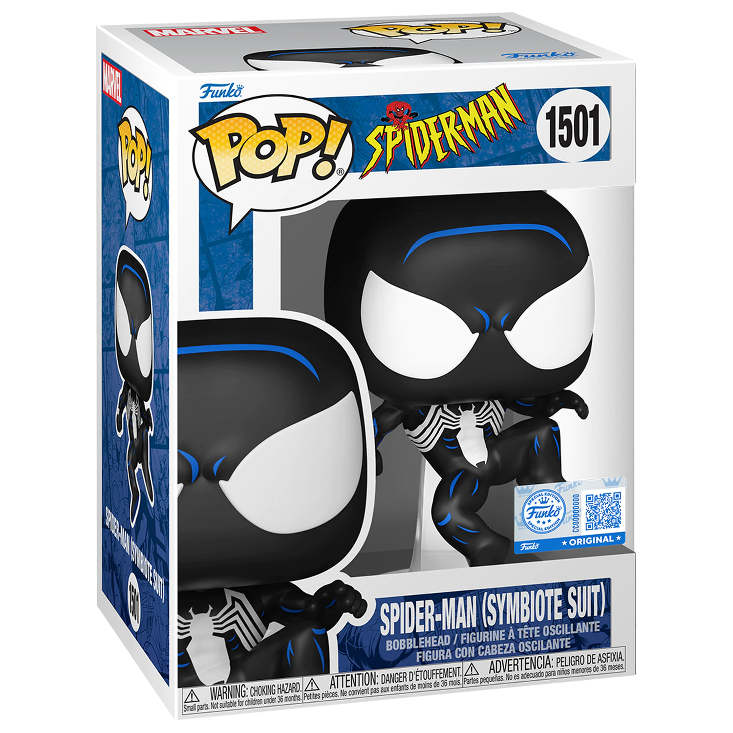 Spider-Man Funko POP! Marvel Vinyl Figure Black Suit Spidey 9 cm poza produsului