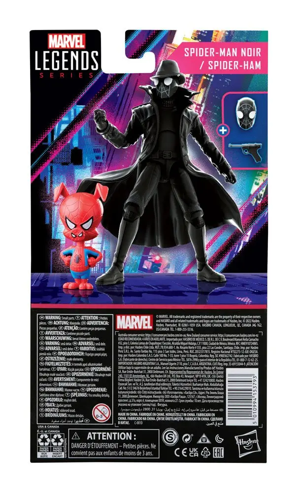 Spider-Man: Into the Spider-Verse Marvel Legends Set de figurine de acțiune 2022 Spider-Man Noir & Spider-Ham 15 cm poza produsului
