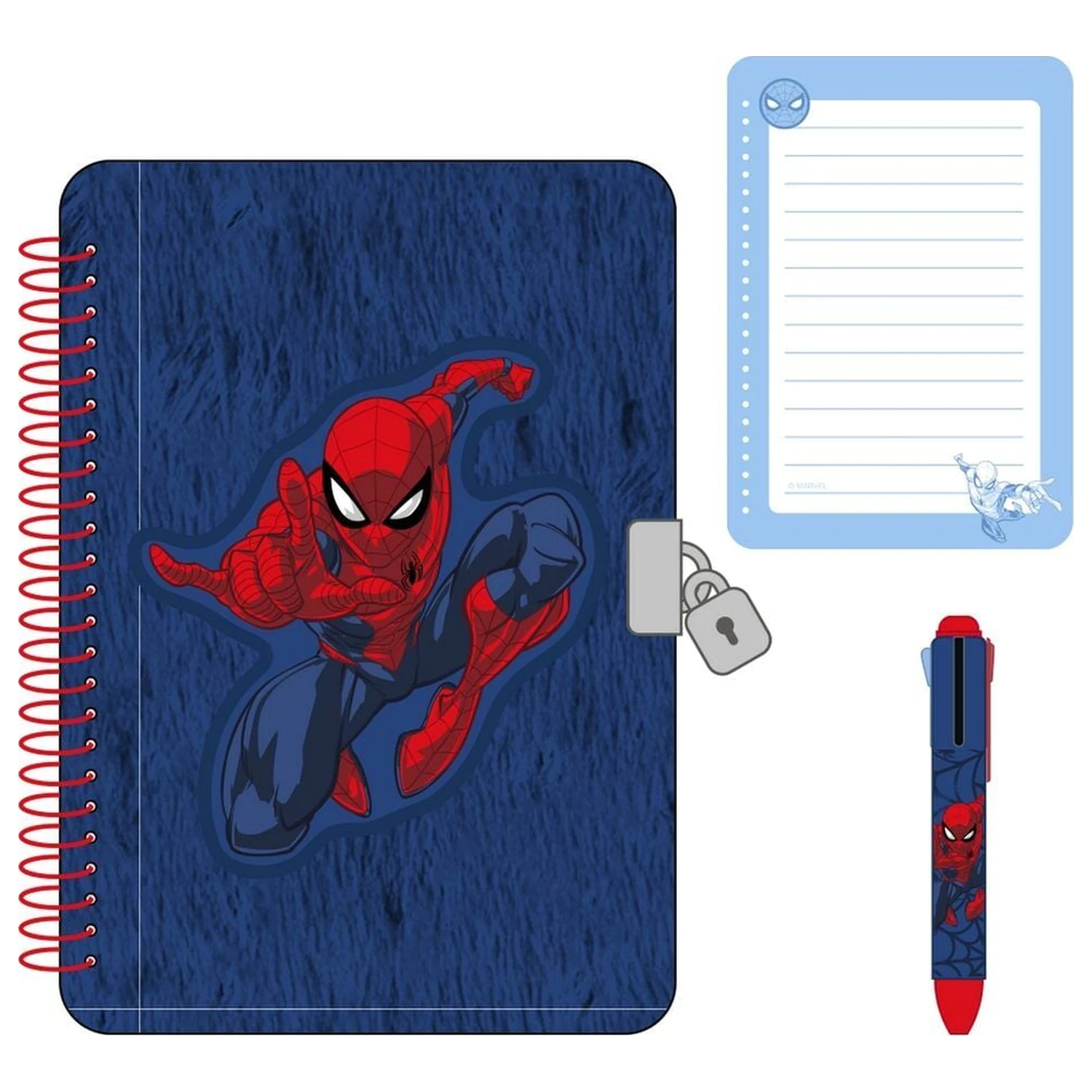 Marvel Spiderman Diary + pix cu 4 culori poza produsului