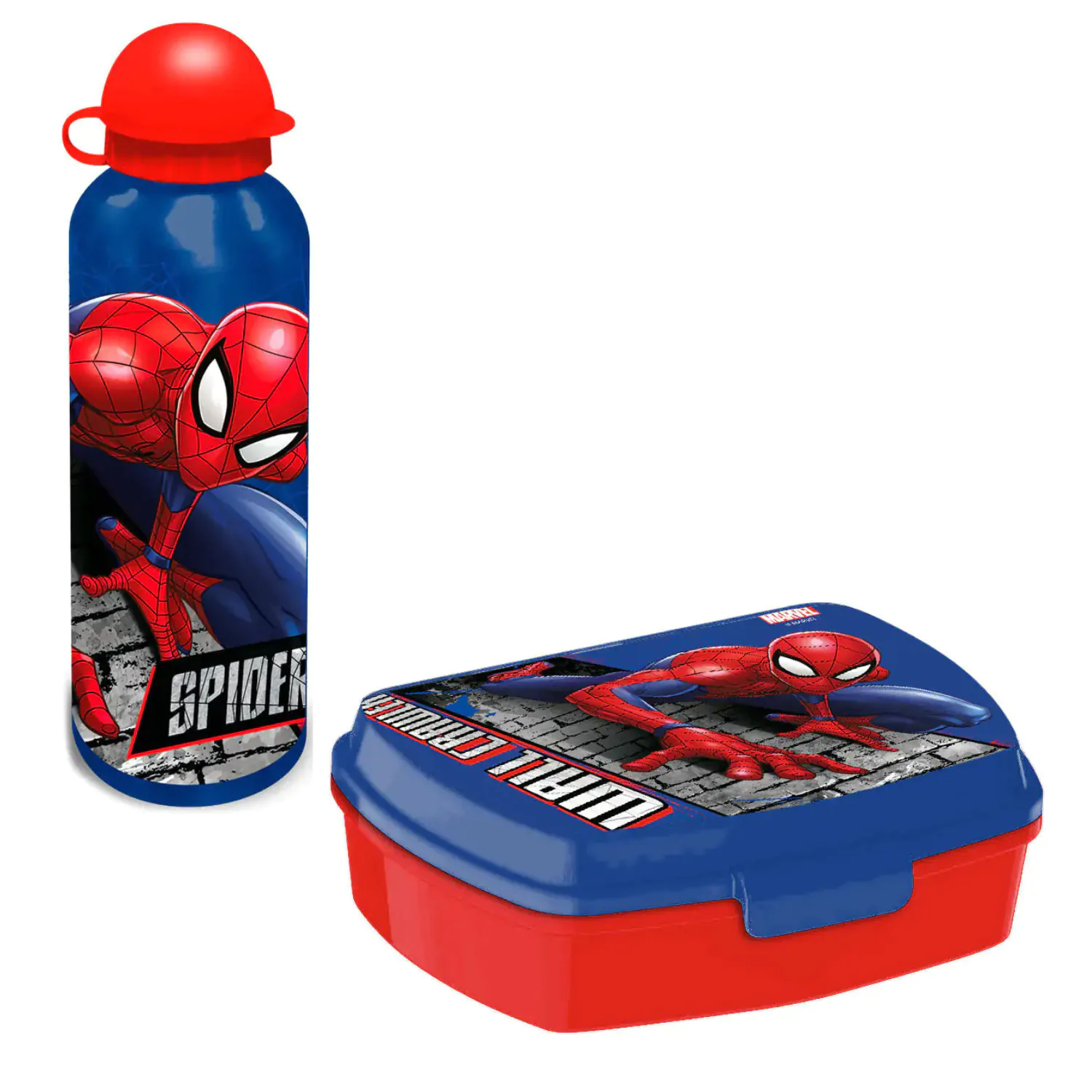 Marvel Spiderman bidon + set cutie de prânz poza produsului