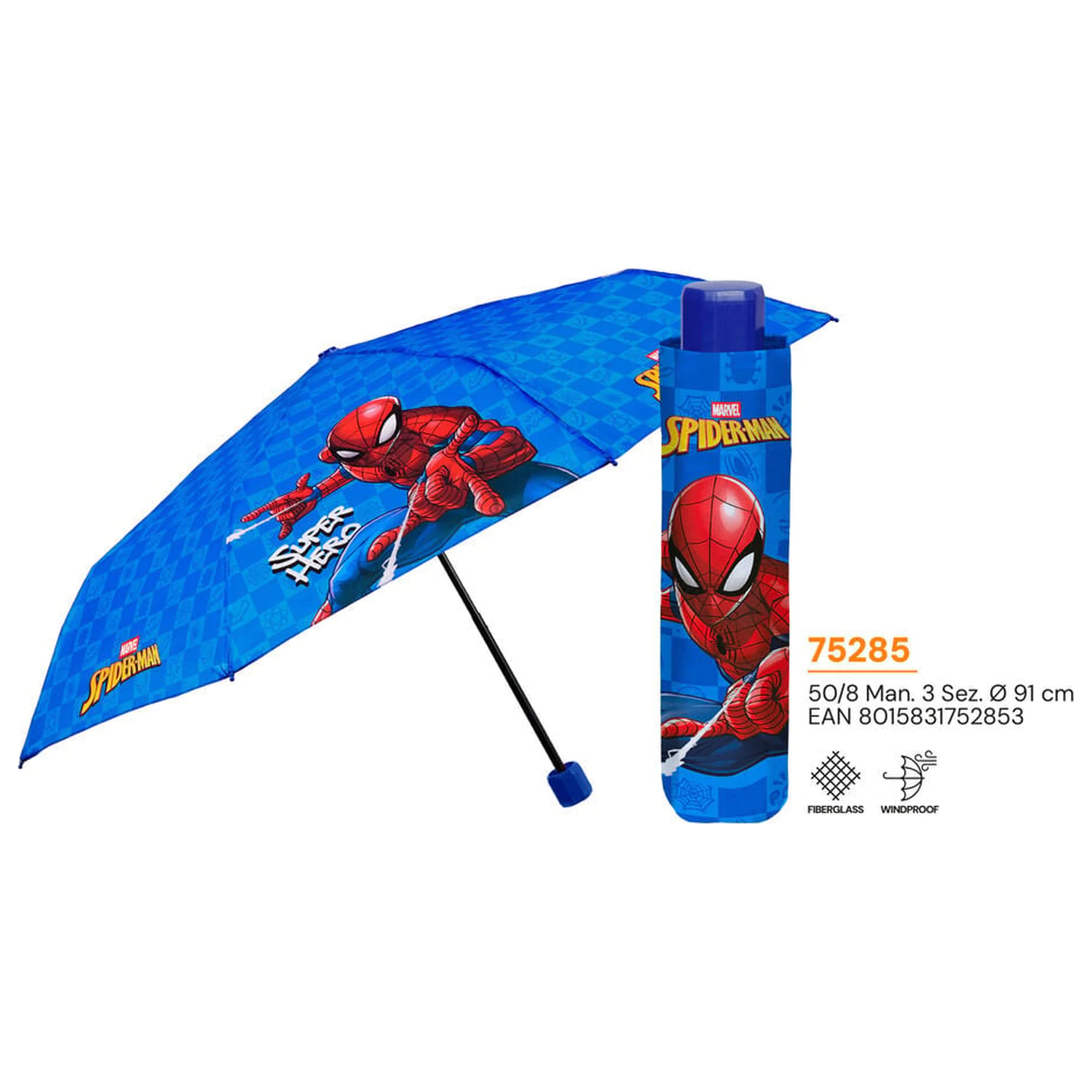 Marvel Spiderman umbrela manuala pliabila 50cm poza produsului