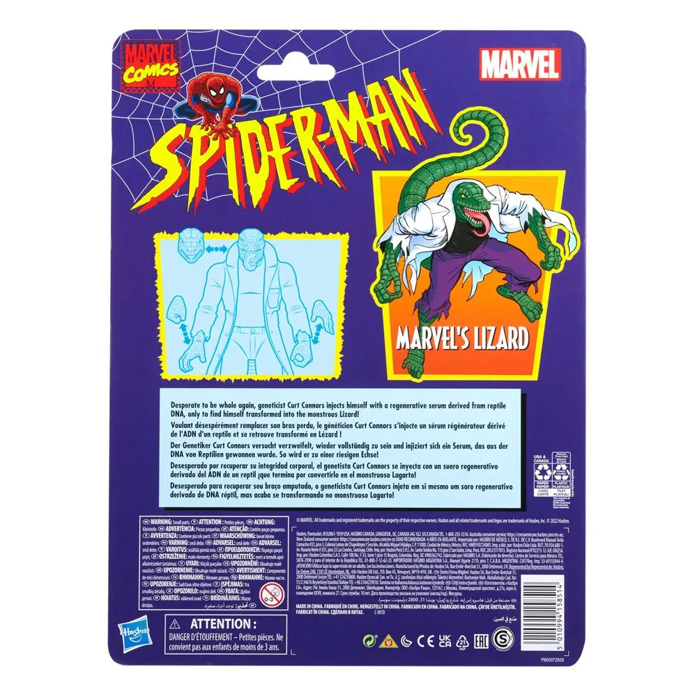 Figurina articulata Spider-Man Marvel Legends Retro Marvel's Lizard 15 cm poza produsului