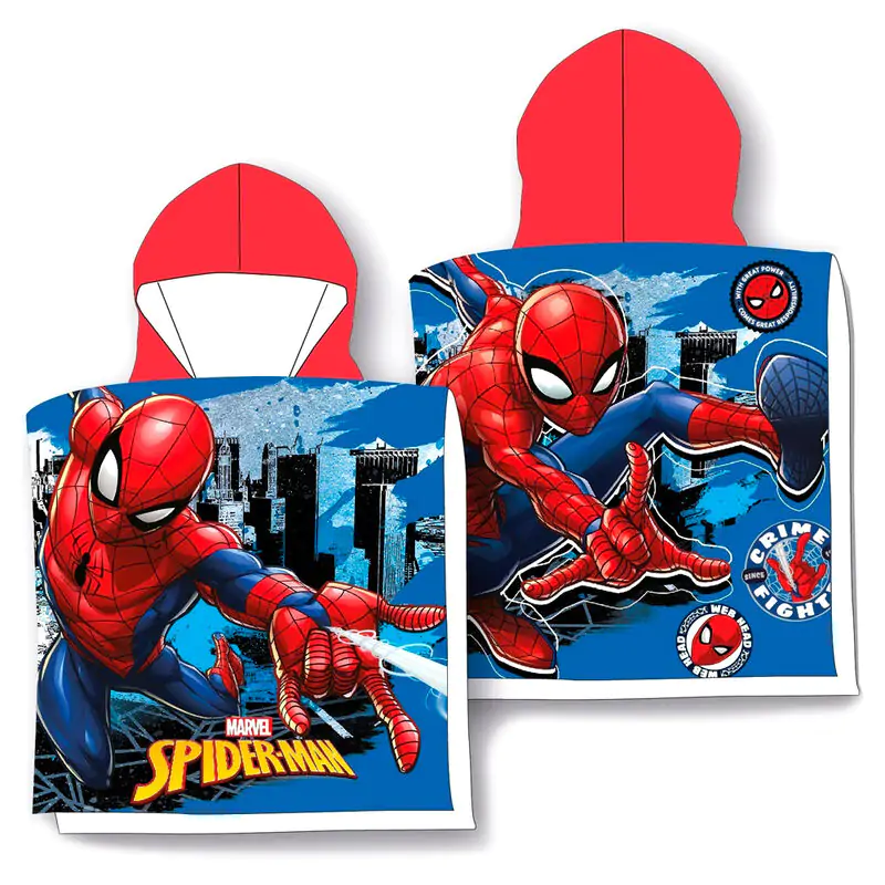 Marvel Spiderman microfibre poncho prosop poza produsului