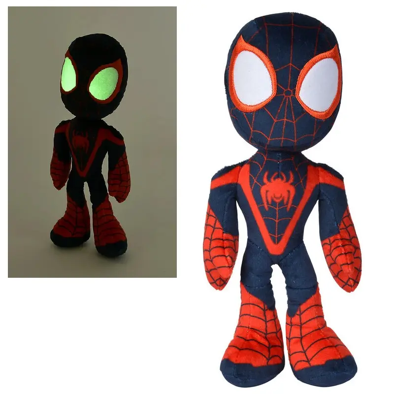 Figurină de pluș Marvel cu ochi care strălucesc în întuneric Miles Morales 25 cm poza produsului