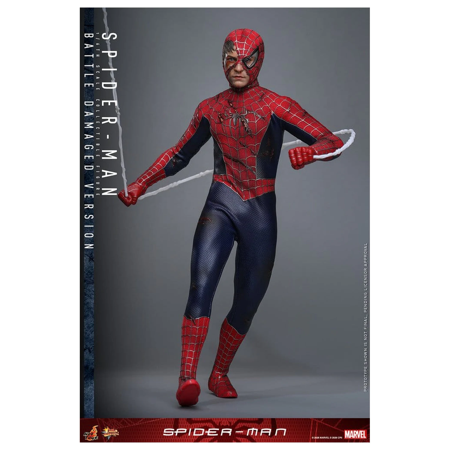 Spider-Man Movie Masterpiece figurina de actiune 1/6 Spider-Man (Battle Damaged Version) 30 cm poza produsului