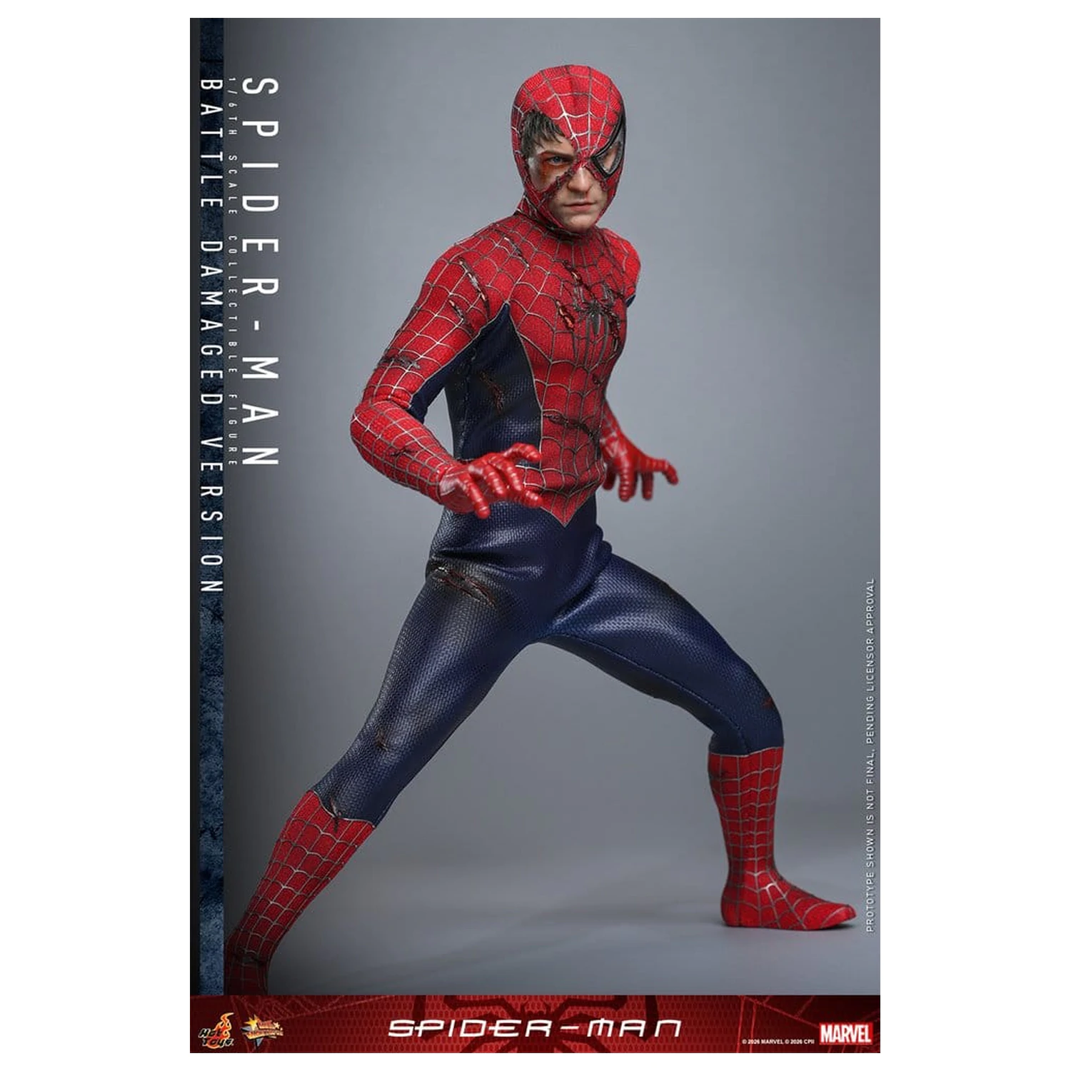 Spider-Man Movie Masterpiece figurina de actiune 1/6 Spider-Man (Battle Damaged Version) 30 cm poza produsului