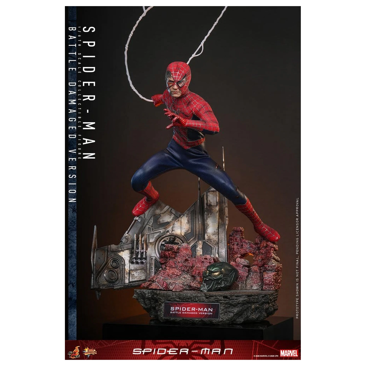 Spider-Man Movie Masterpiece figurina de actiune 1/6 Spider-Man (Battle Damaged Version) 30 cm poza produsului