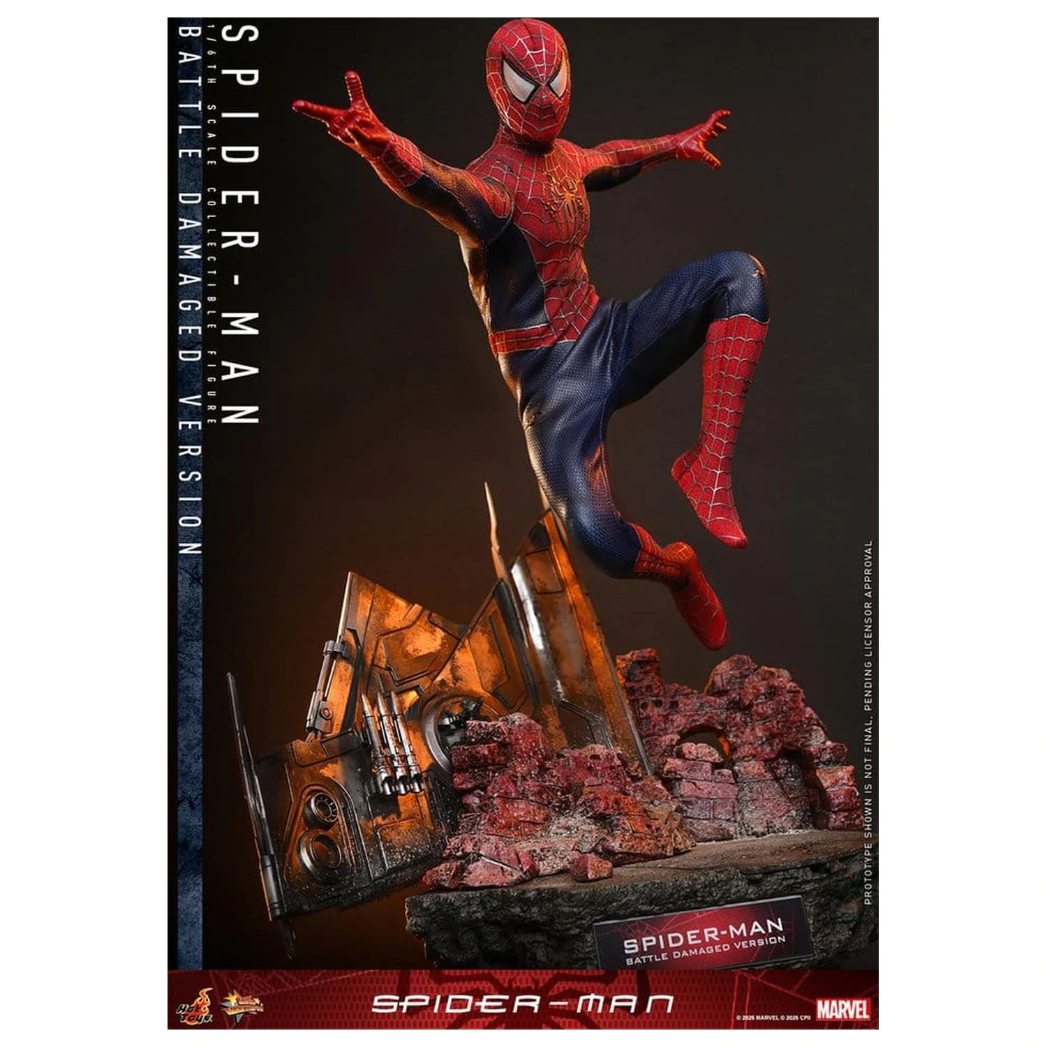 Spider-Man Movie Masterpiece figurina de actiune 1/6 Spider-Man (Battle Damaged Version) 30 cm poza produsului