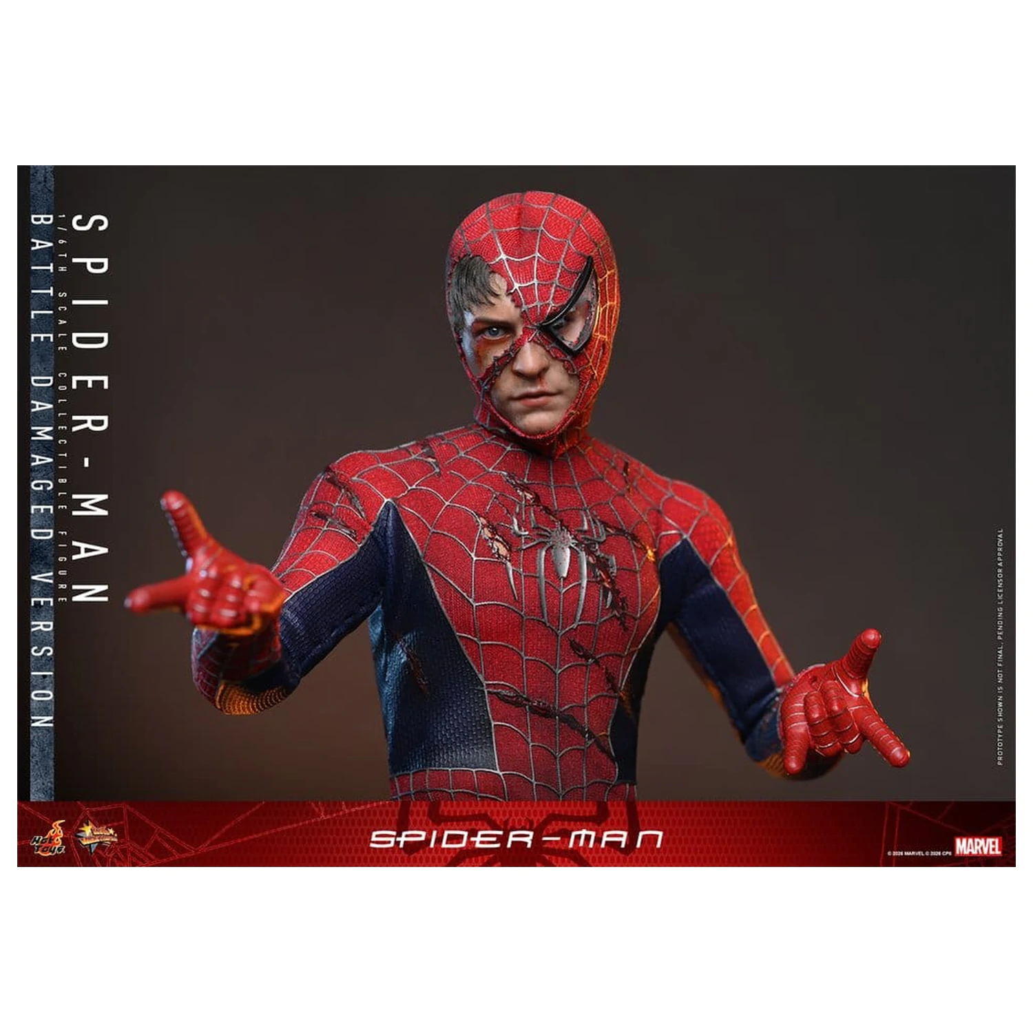 Spider-Man Movie Masterpiece figurina de actiune 1/6 Spider-Man (Battle Damaged Version) 30 cm poza produsului