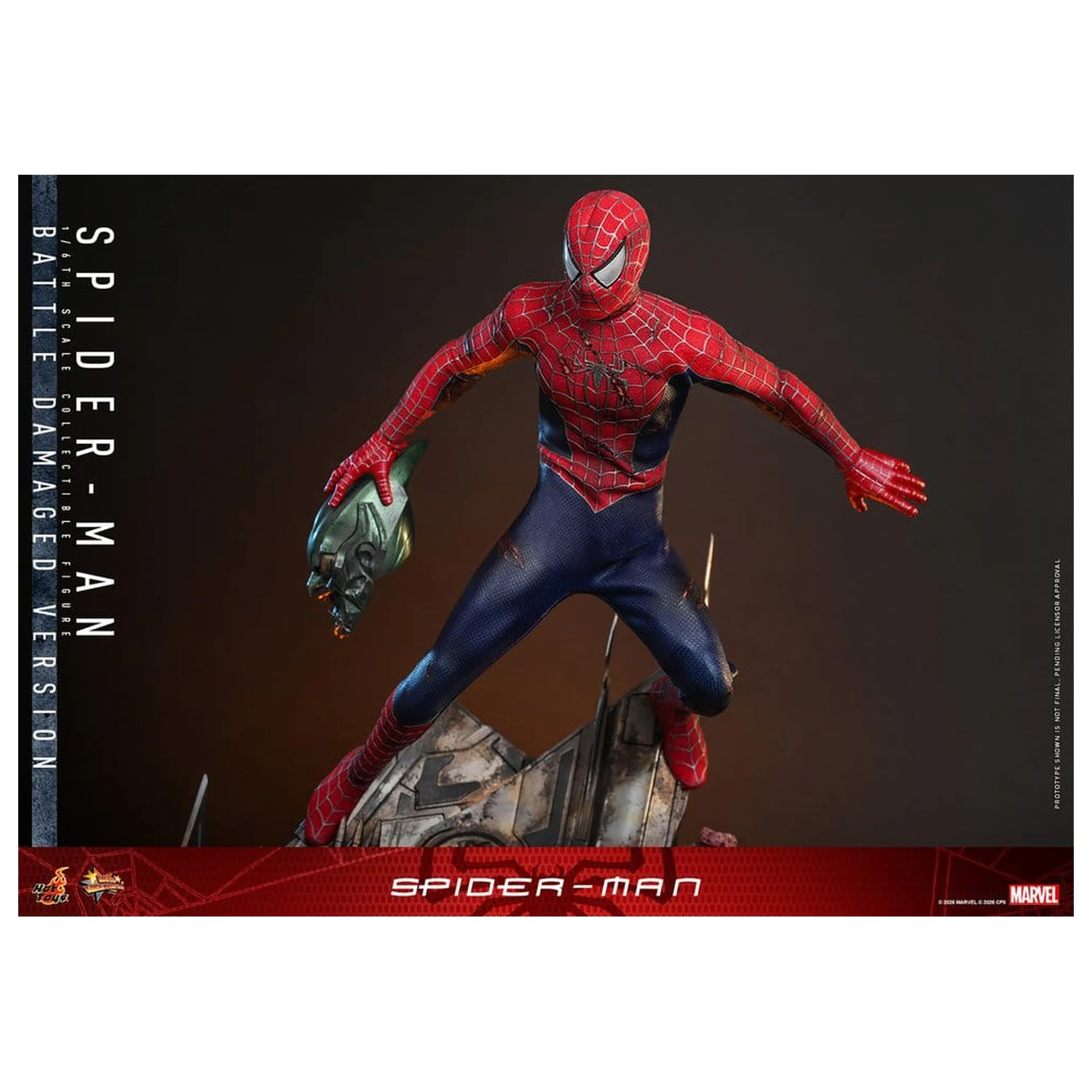 Spider-Man Movie Masterpiece figurina de actiune 1/6 Spider-Man (Battle Damaged Version) 30 cm poza produsului