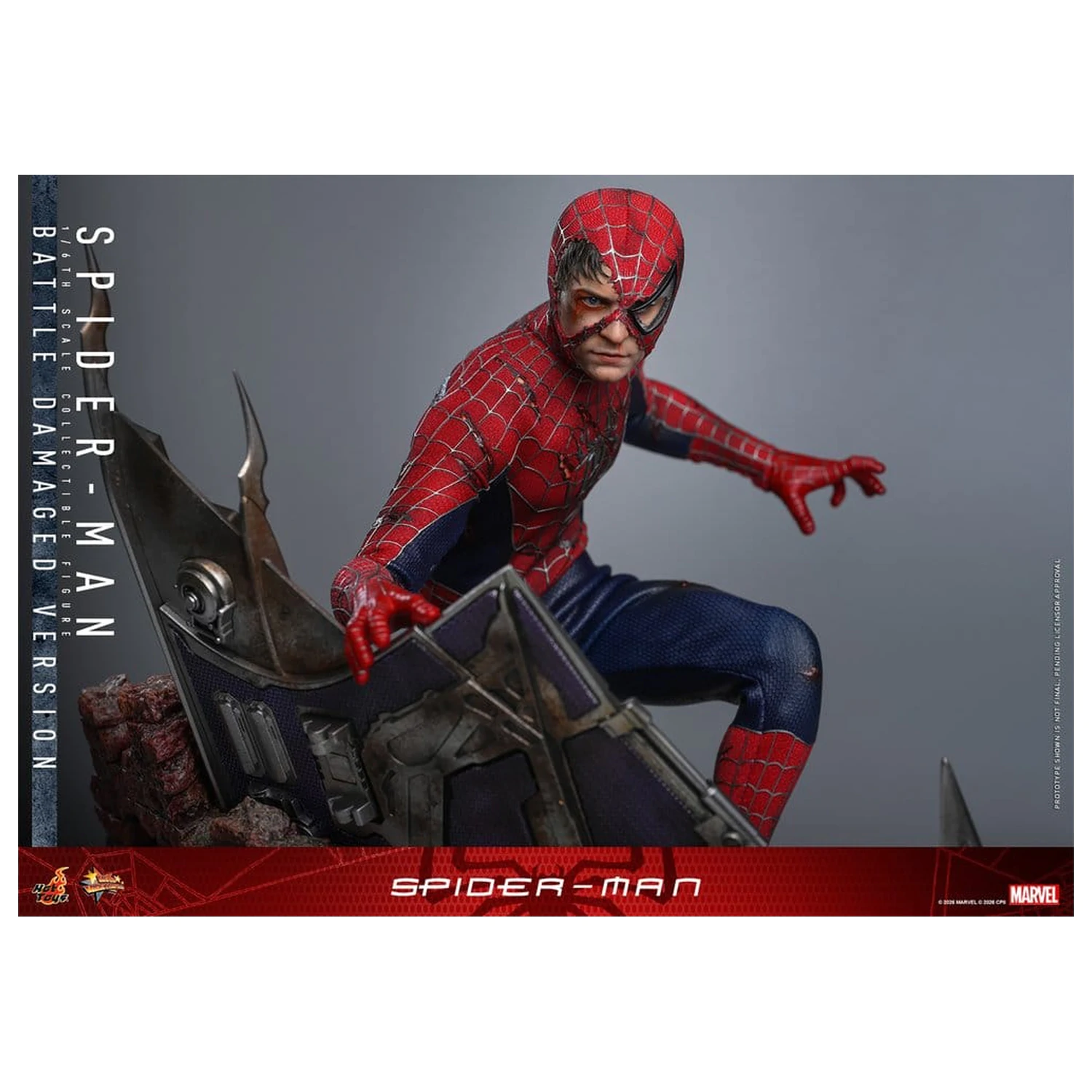 Spider-Man Movie Masterpiece figurina de actiune 1/6 Spider-Man (Battle Damaged Version) 30 cm poza produsului