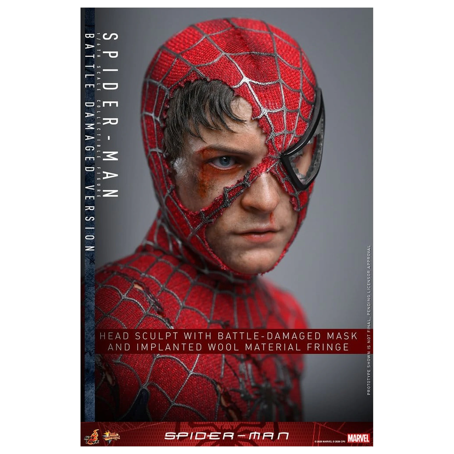 Spider-Man Movie Masterpiece figurina de actiune 1/6 Spider-Man (Battle Damaged Version) 30 cm poza produsului