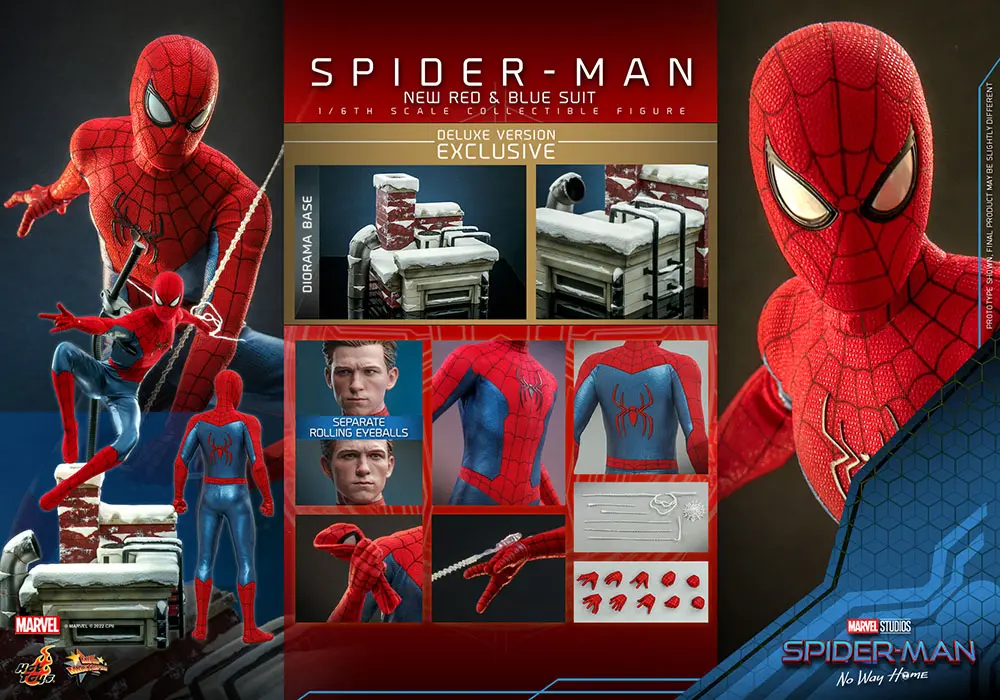 Spider-Man: No Way Home Movie Masterpiece figurină de acțiune 1/6 Spider-Man (New Red and Blue Suit) (Deluxe Version) 28 cm poza produsului