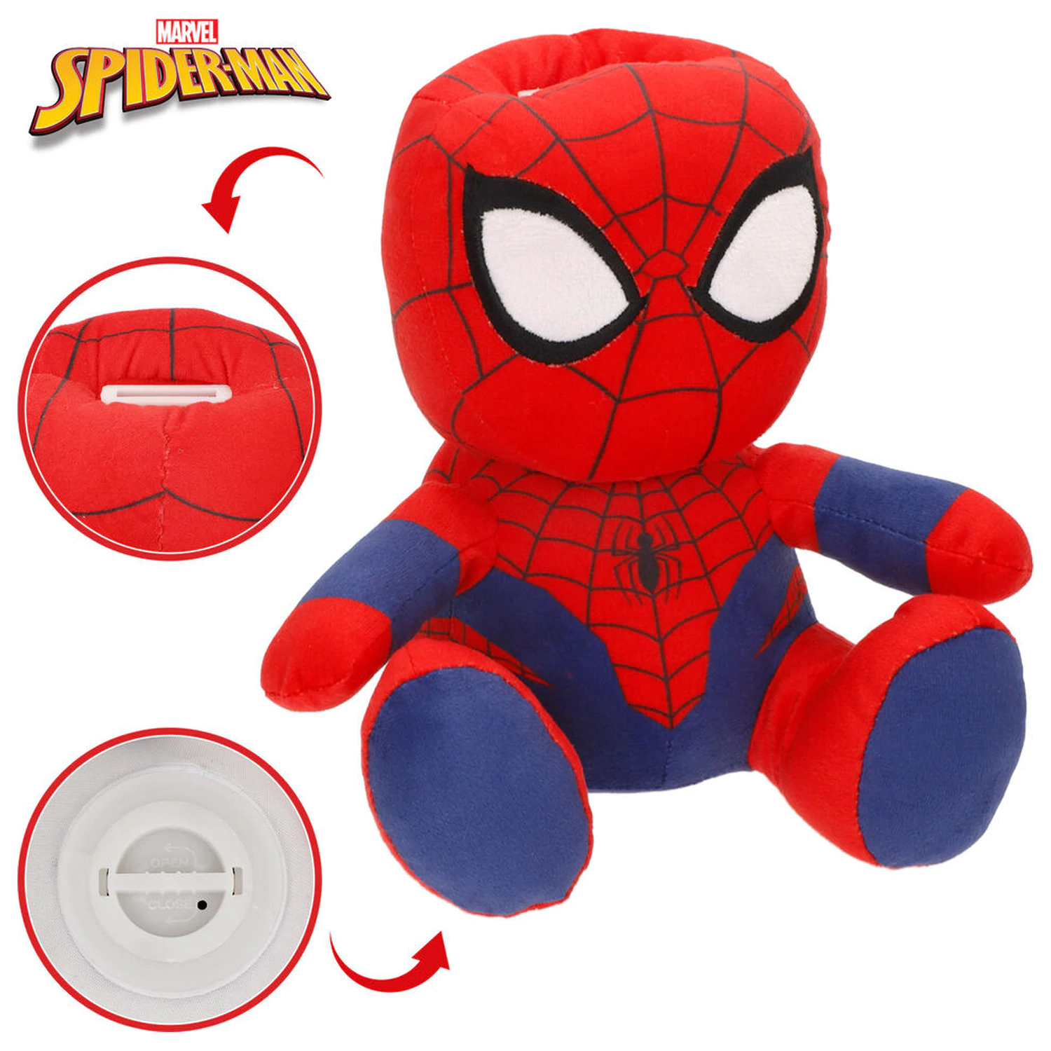 Marvel Spiderman cutie de bani jucarie de plus 20cm poza produsului