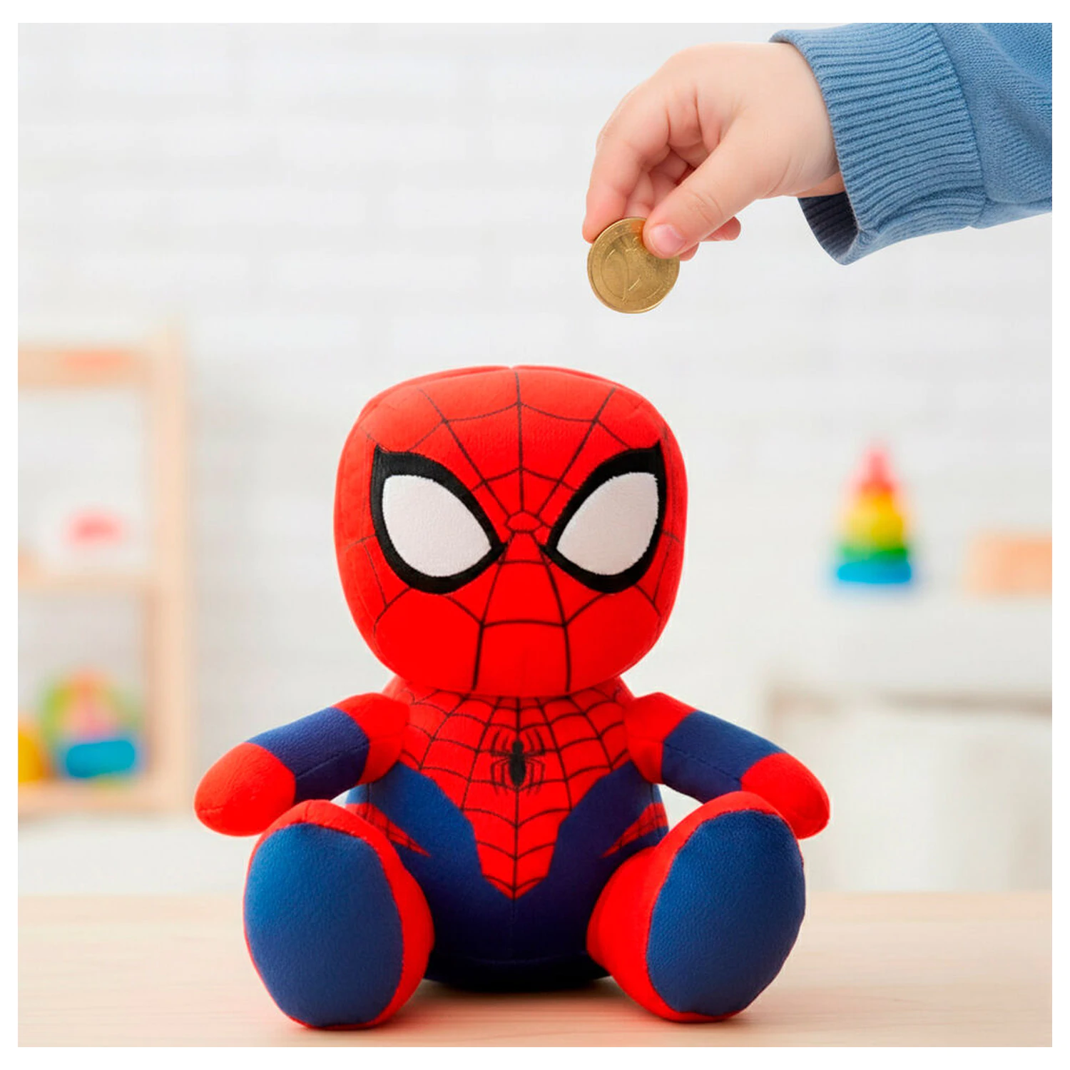 Marvel Spiderman cutie de bani jucarie de plus 20cm poza produsului