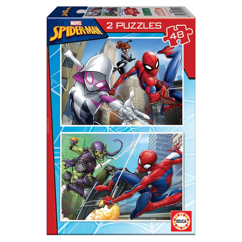 Marvel Spiderman puzzle 2x48 piese poza produsului