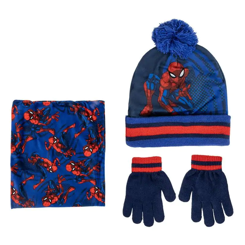 Marvel Spiderman set iarna cu snood, caciula si manusi poza produsului