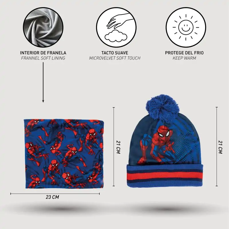 Marvel Spiderman set iarna cu snood, caciula si manusi poza produsului
