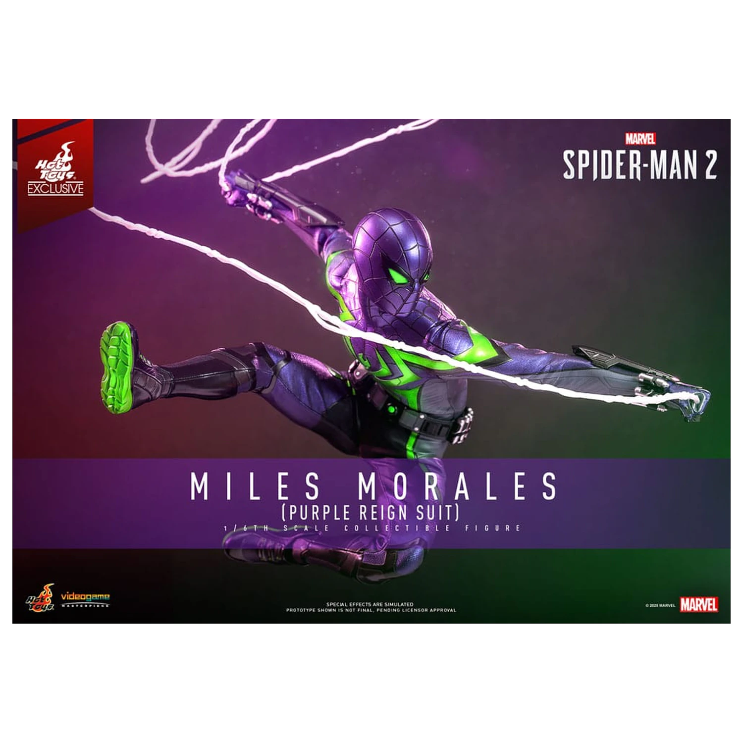 Spider-Man Video Game Masterpiece figurina de actiune 1/6 Miles Morales (Purple Reign Suit) Hot Toys Exclusive 30 cm poza produsului