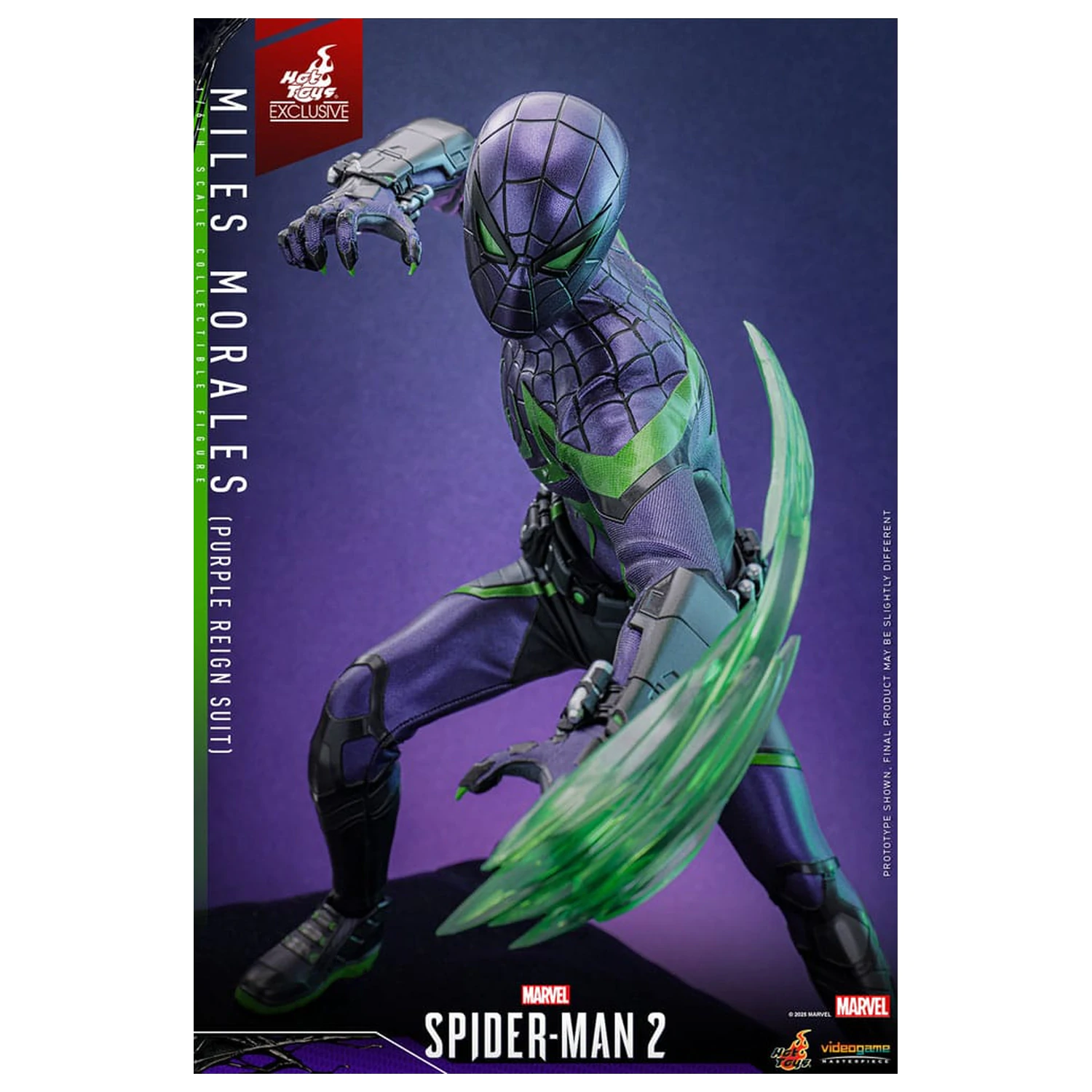 Spider-Man Video Game Masterpiece figurina de actiune 1/6 Miles Morales (Purple Reign Suit) Hot Toys Exclusive 30 cm poza produsului
