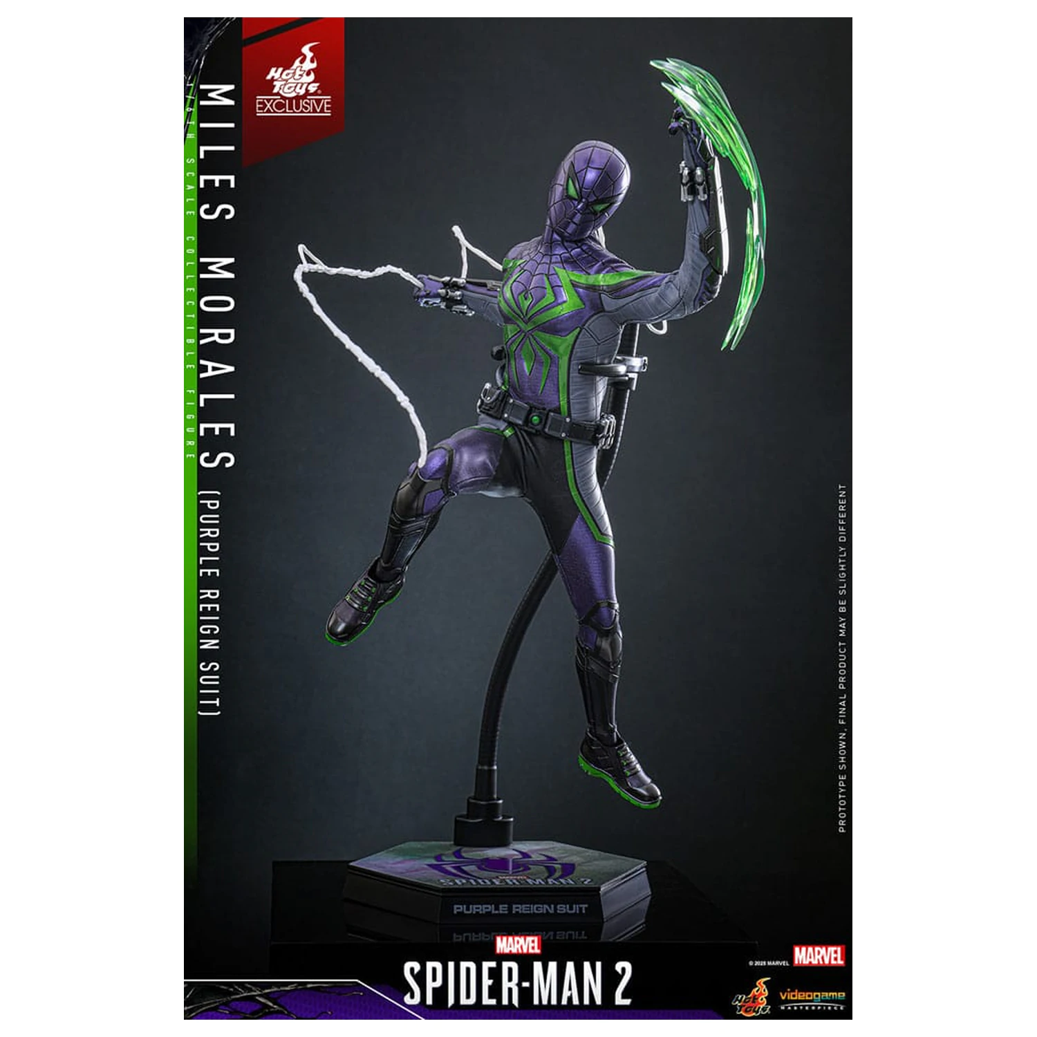 Spider-Man Video Game Masterpiece figurina de actiune 1/6 Miles Morales (Purple Reign Suit) Hot Toys Exclusive 30 cm poza produsului