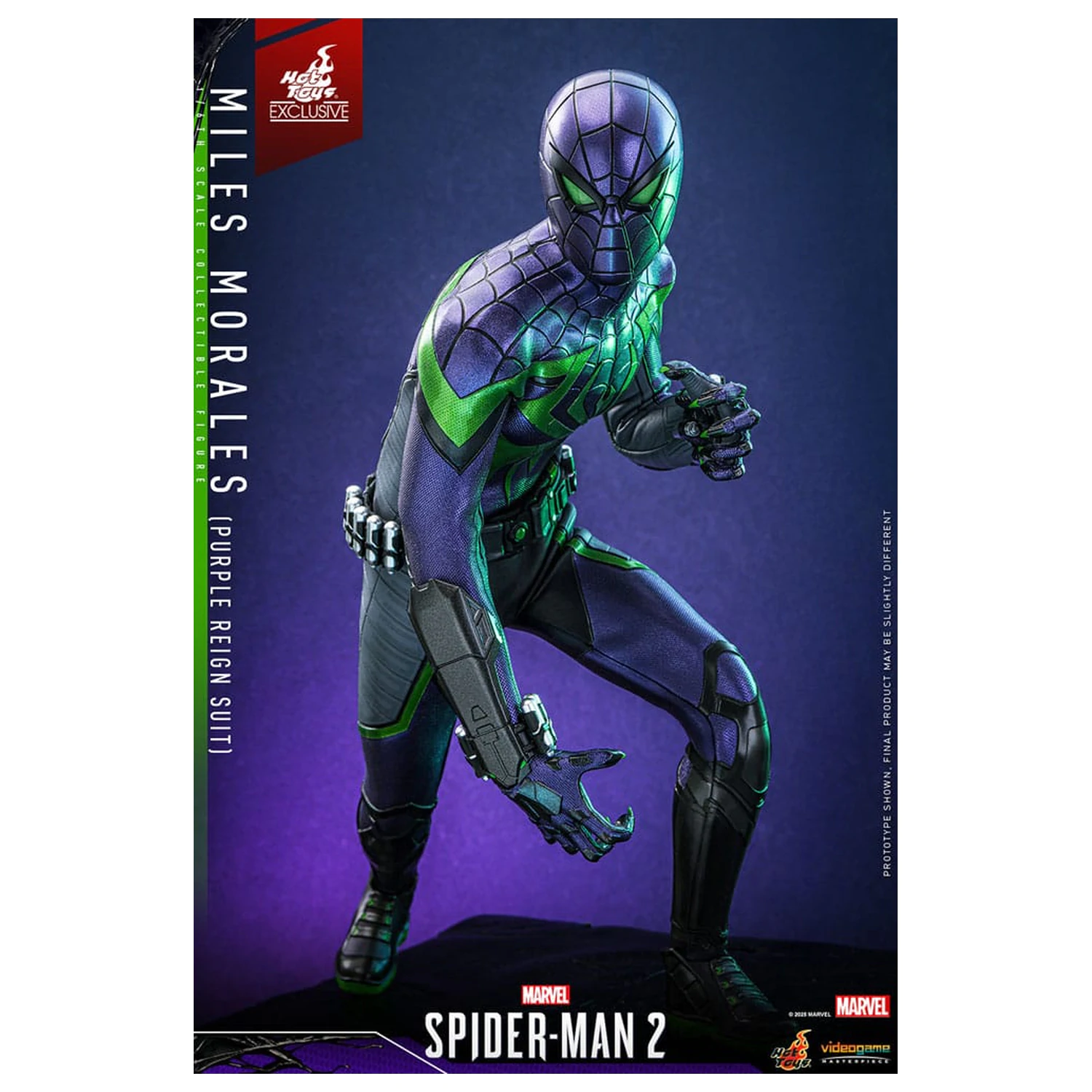 Spider-Man Video Game Masterpiece figurina de actiune 1/6 Miles Morales (Purple Reign Suit) Hot Toys Exclusive 30 cm poza produsului