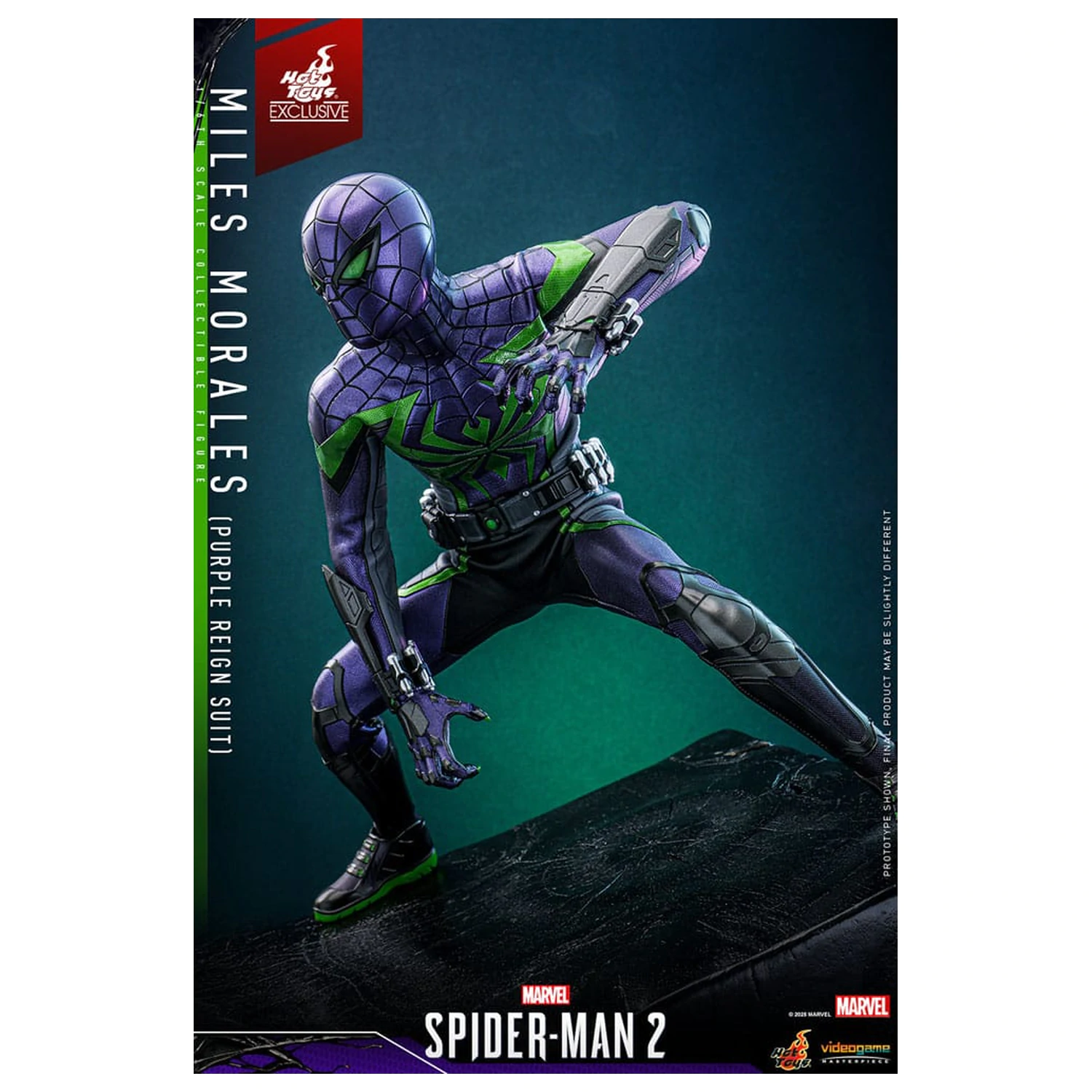 Spider-Man Video Game Masterpiece figurina de actiune 1/6 Miles Morales (Purple Reign Suit) Hot Toys Exclusive 30 cm poza produsului