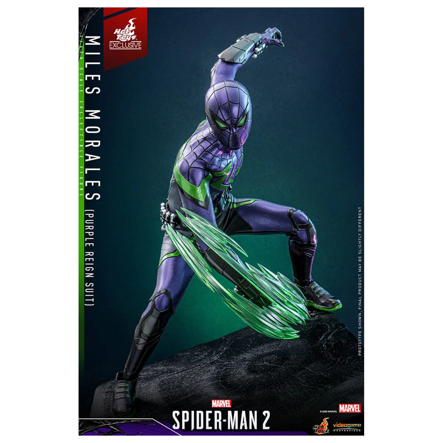 Spider-Man Video Game Masterpiece figurina de actiune 1/6 Miles Morales (Purple Reign Suit) Hot Toys Exclusive 30 cm poza produsului