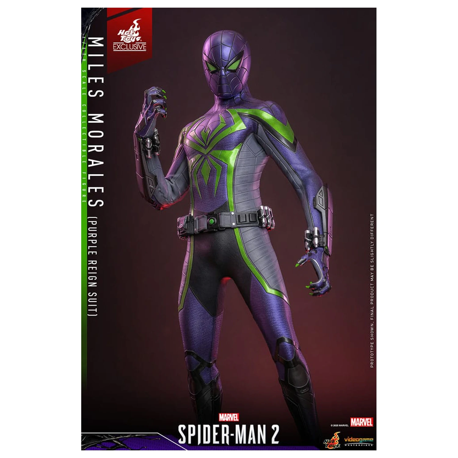 Spider-Man Video Game Masterpiece figurina de actiune 1/6 Miles Morales (Purple Reign Suit) Hot Toys Exclusive 30 cm poza produsului