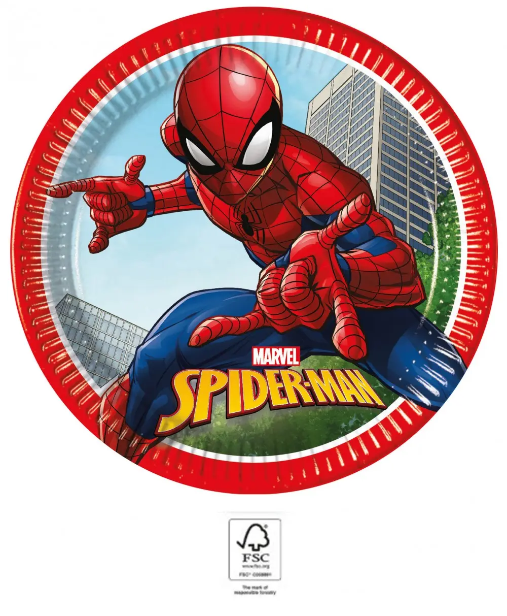 Spiderman Crime Fighter Farfurii din hârtie 8 buc 23 cm FSC poza produsului