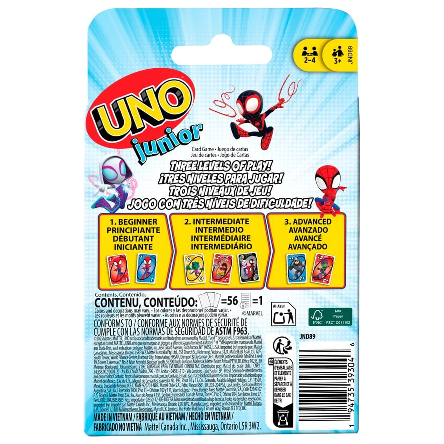 Spidey & His Amazing Friends UNO Junior Joc de Cărți poza produsului