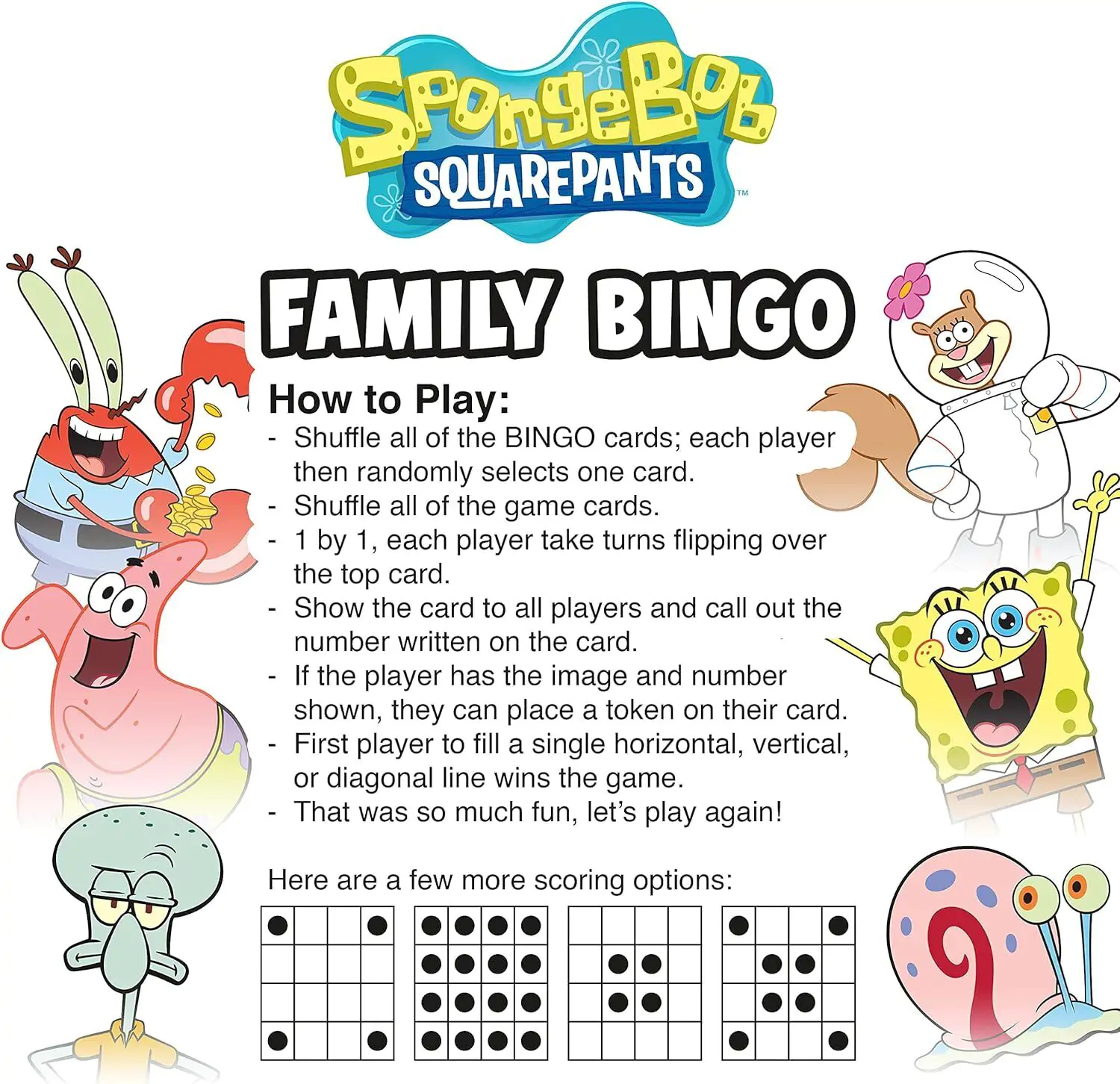 SpongeBob Board Game Joc de Societate Family Bingo *English Version* poza produsului