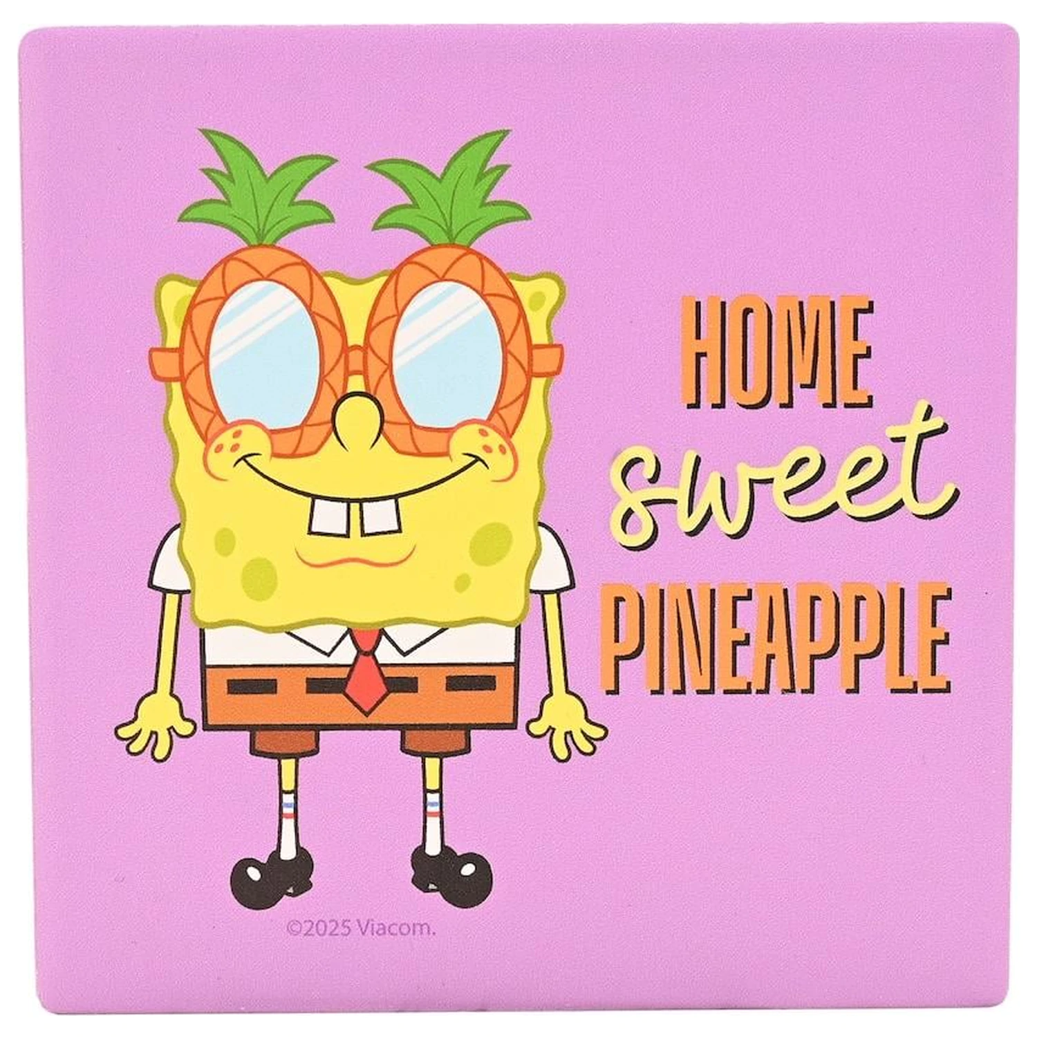SpongeBob Home Sweet Pineapple Ceramic Square Suport pahare patrat poza produsului