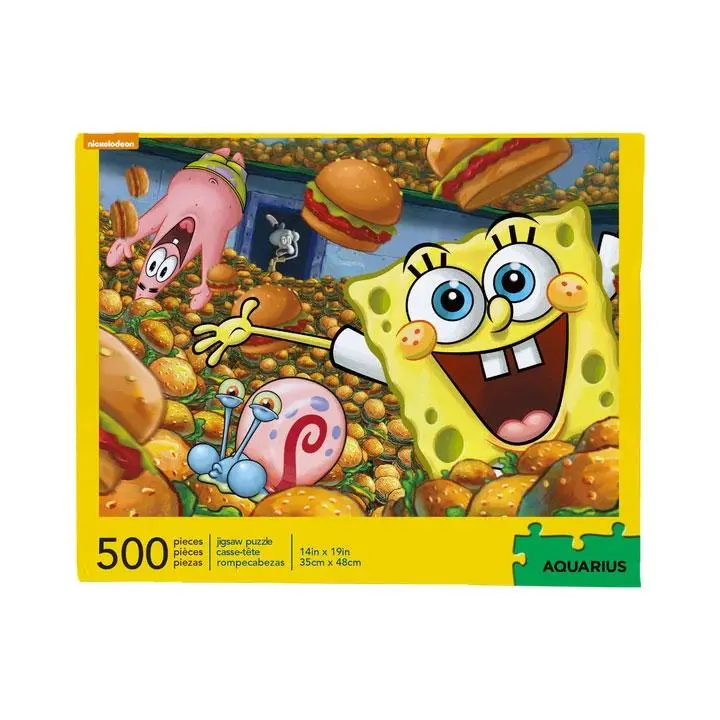 SpongeBob Jigsaw Puzzle Krabby Patties (500 piese) poza produsului